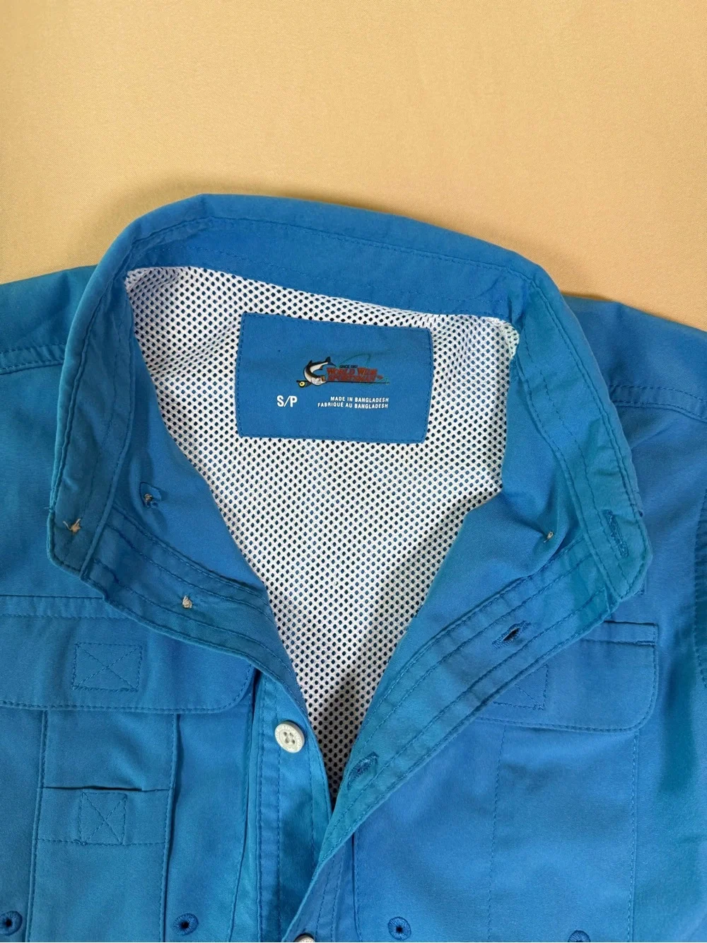 Bass Pro Shops Worldwide Sportsman Boys Angler Long Sleeve Button Up Shirt Small